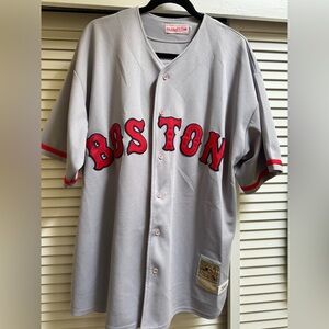 Vintage 2005 Mitchell & Ness Cooperstown Boston #34 Ortiz Baseball Jersey